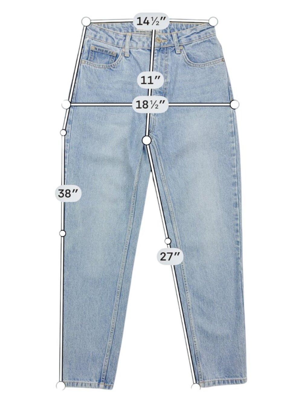 Free People We The Free Mom Ankle Jean Womens Size 27 High Rise Blue OB817396 - Picture 4 of 11